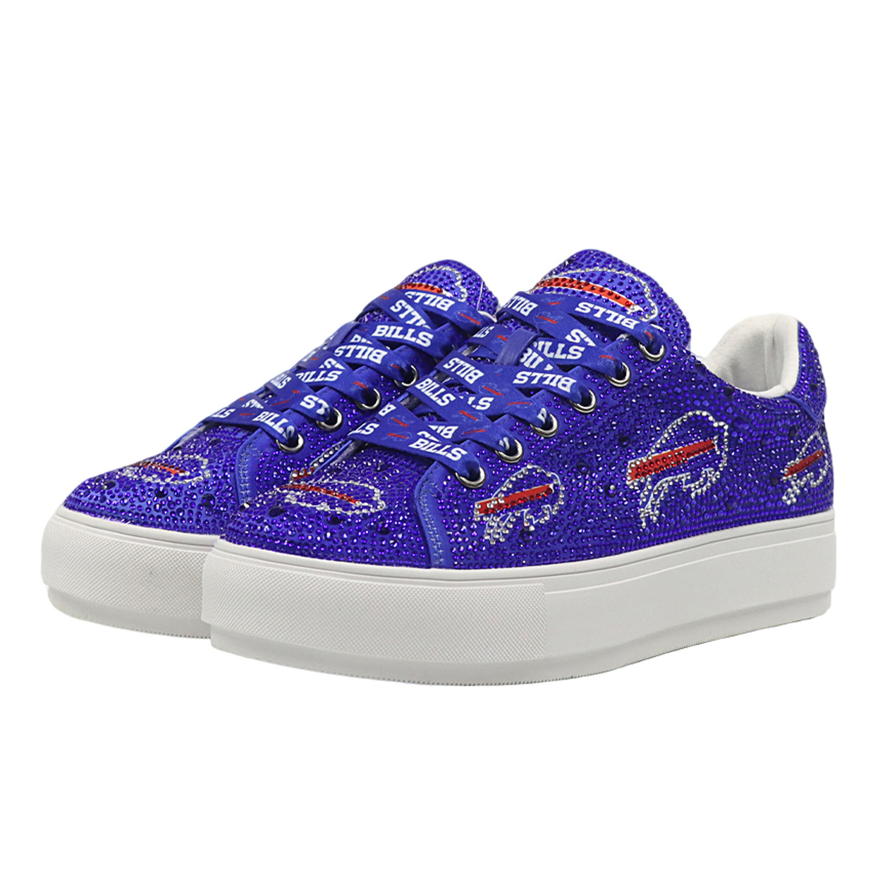 Women's FABGATING by Cuce  Royal Buffalo Bills Crystal Team Logo Sneakers