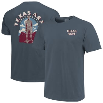 Men's  Navy Texas A&M Aggies Comfort Colors Team Statue T-Shirt