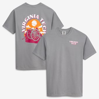 Men's  Gray Virginia Tech Hokies Comfort Colors Team Statue T-Shirt