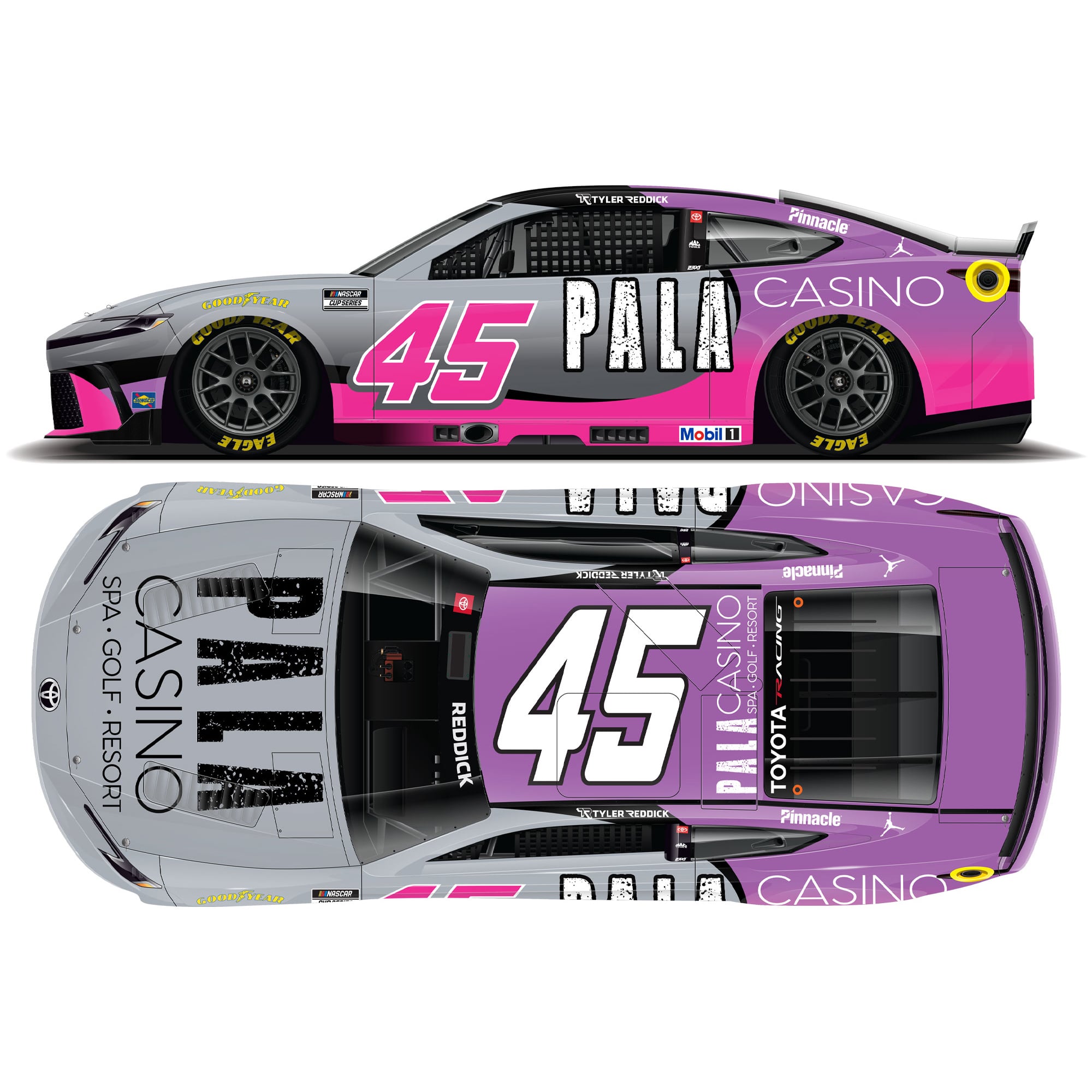 Action Racing Tyler Reddick 2026 #45 Pala Casino 1:24 Regular Paint Die-Cast Toyota Camry Action Racing Tyler Reddick 2026 #45 Pala Casino 1:24 Regular Paint Die-Cast Toyota Camry