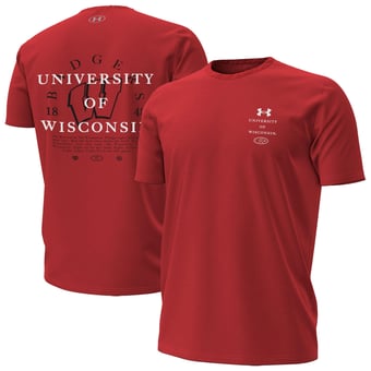 Men's Under Armour Red Wisconsin Badgers 2026 Sideline Performance T-Shirt