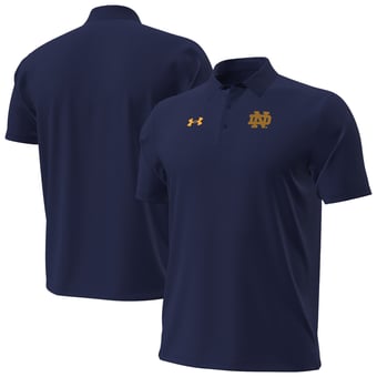 Men's Under Armour Navy Notre Dame Fighting Irish 2026 Sideline ArmourDry Polo