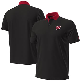 Men's Under Armour Black Wisconsin Badgers 2026 Sideline Playoff Novelty Polo