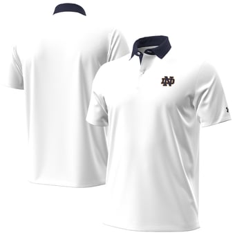 Men's Under Armour White Notre Dame Fighting Irish 2026 Sideline Playoff Novelty Polo