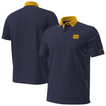Men's Under Armour Navy Notre Dame Fighting Irish 2026 Sideline Playoff Novelty Polo