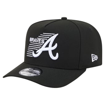 Men's New Era  Black Atlanta Braves Motion A-Frame 9FIFTY Snapback Hat