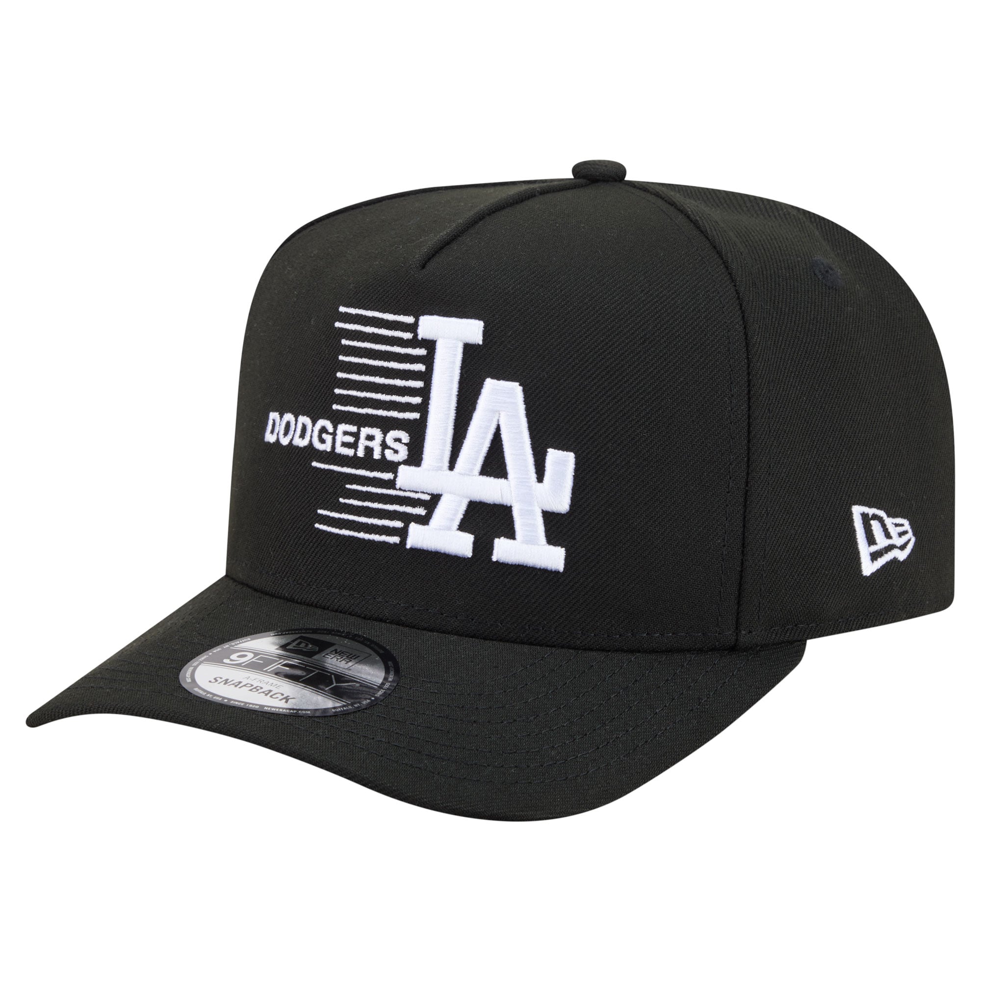 Men's New Era  Black Los Angeles Dodgers Motion A-Frame 9FIFTY Snapback Hat