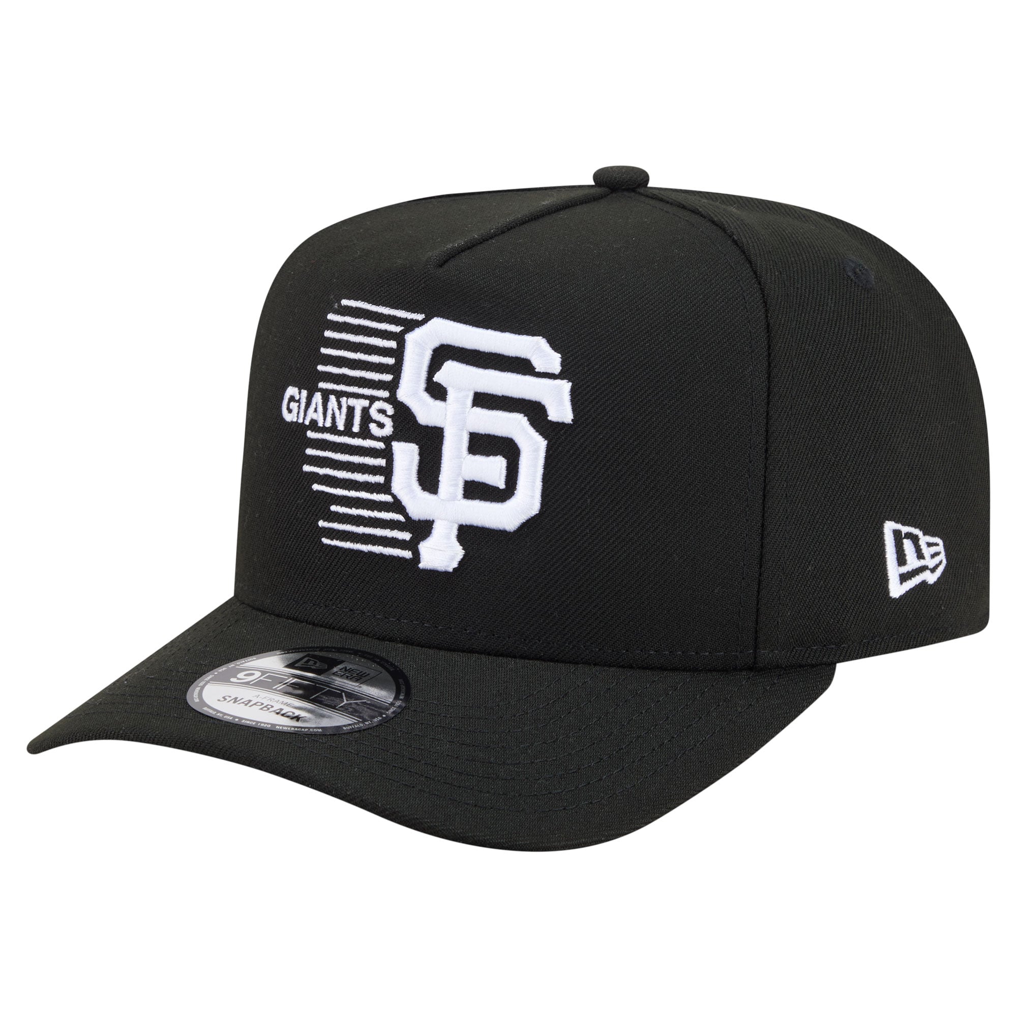 Men's New Era  Black San Francisco Giants Motion A-Frame 9FIFTY Snapback Hat