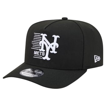 Men's New Era  Black New York Mets Motion A-Frame 9FIFTY Snapback Hat