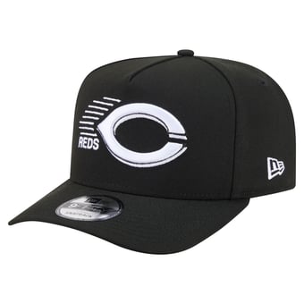 Men's New Era  Black Cincinnati Reds Motion A-Frame 9FIFTY Snapback Hat