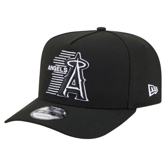 Men's New Era  Black Los Angeles Angels Motion A-Frame 9FIFTY Snapback Hat