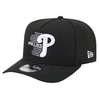 Men's New Era  Black Philadelphia Phillies Motion A-Frame 9FIFTY Snapback Hat