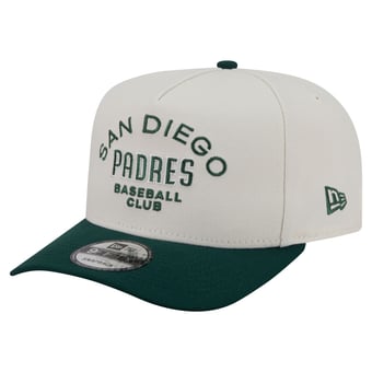 Men's New Era  Cream/Dark Green San Diego Padres Chrome A-Frame 9FIFTY Snapback Hat
