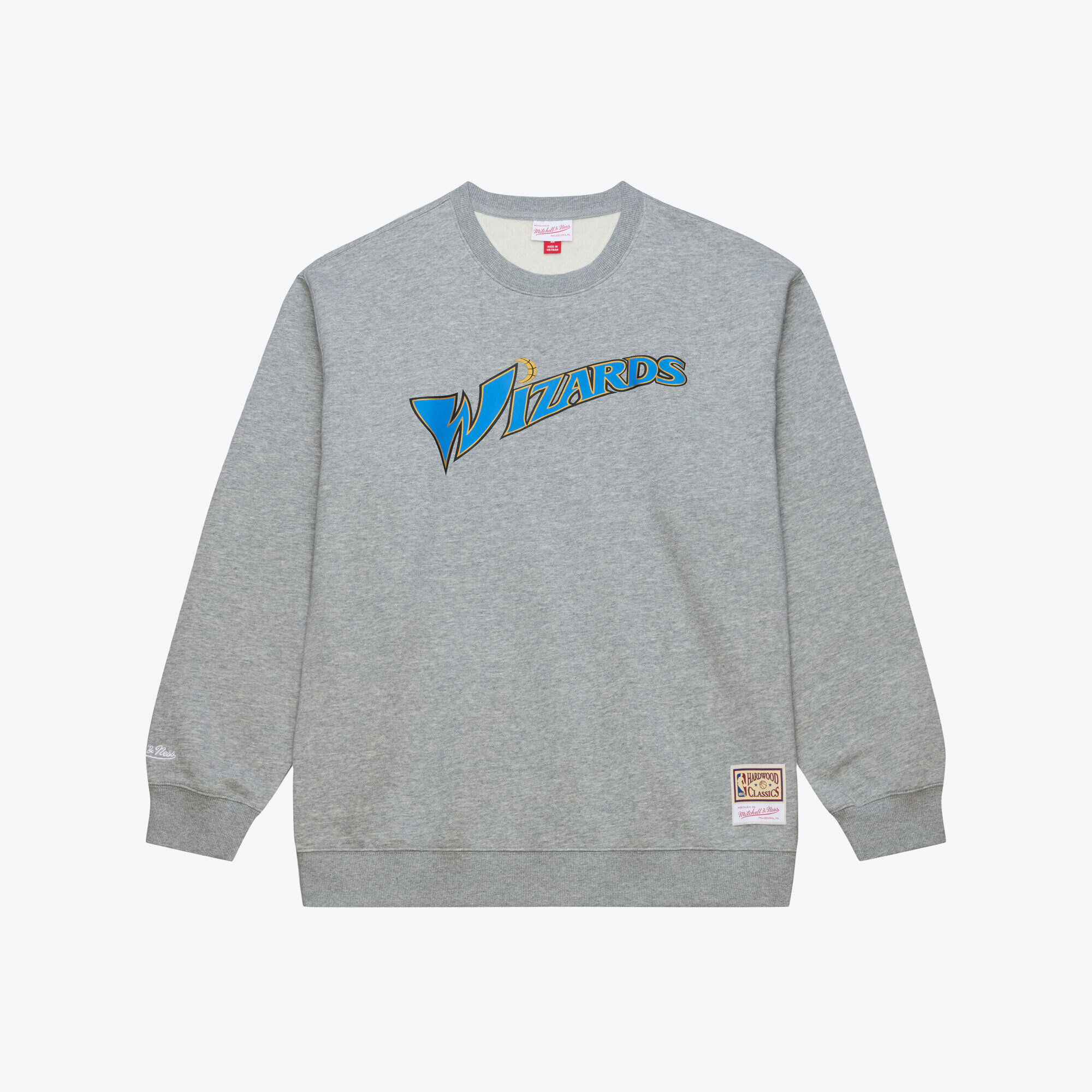 Men's Mitchell & Ness Heather Gray Washington Wizards Walk-Off Fleece Sweatshirt