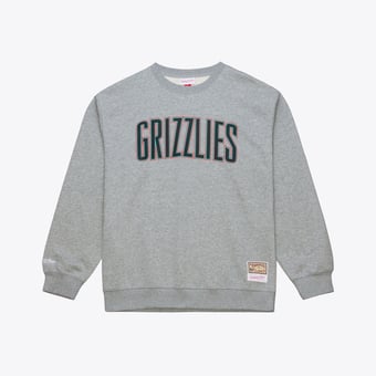 Men's Mitchell & Ness Heather Gray Memphis Grizzlies Walk-Off Fleece Sweatshirt