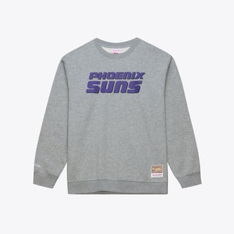 Men's Mitchell & Ness Heather Gray Phoenix Suns Walk-Off Fleece Sweatshirt