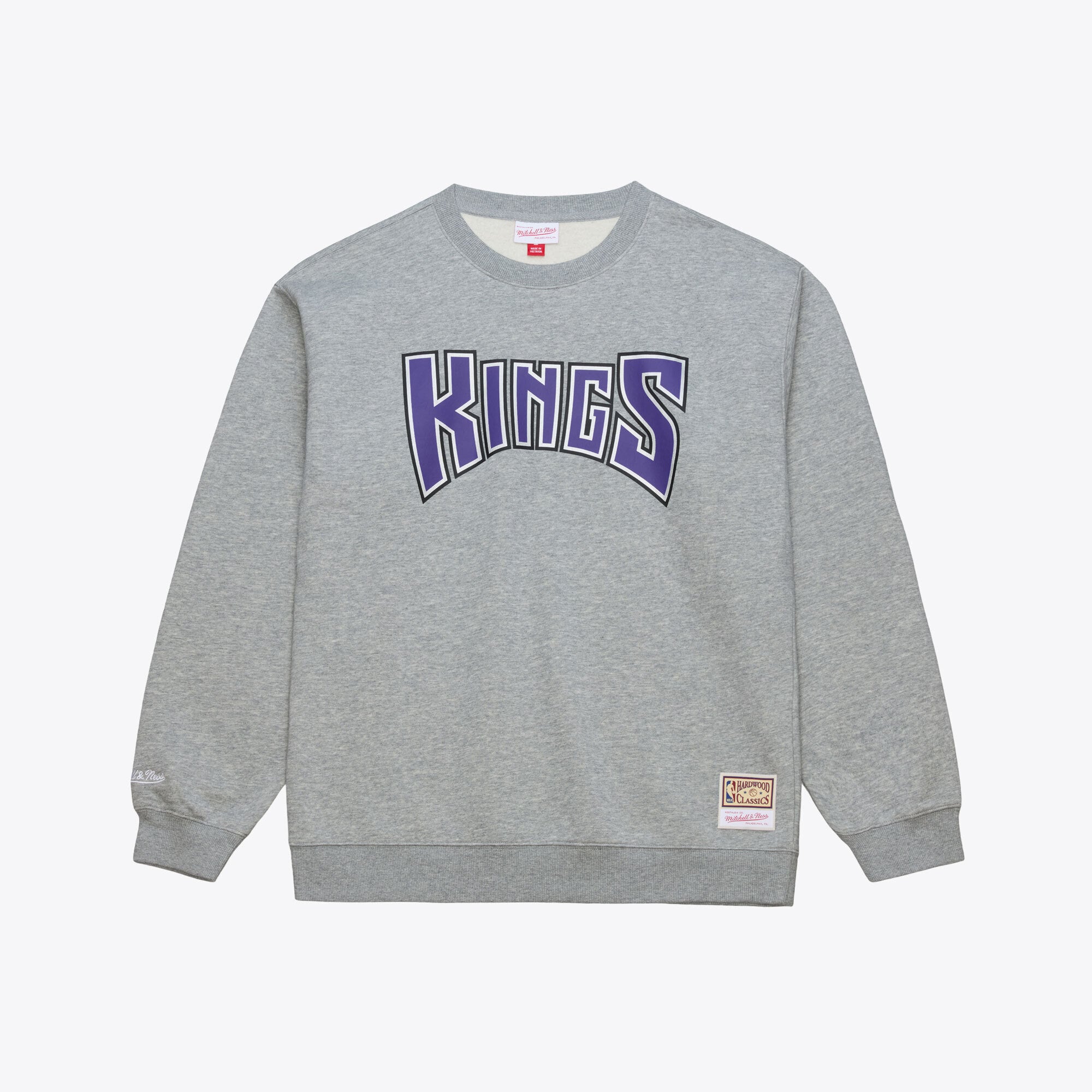 Men's Mitchell & Ness Heather Gray Sacramento Kings Walk-Off Fleece Sweatshirt