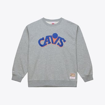 Men's Mitchell & Ness Heather Gray Cleveland Cavaliers Walk-Off Fleece Sweatshirt