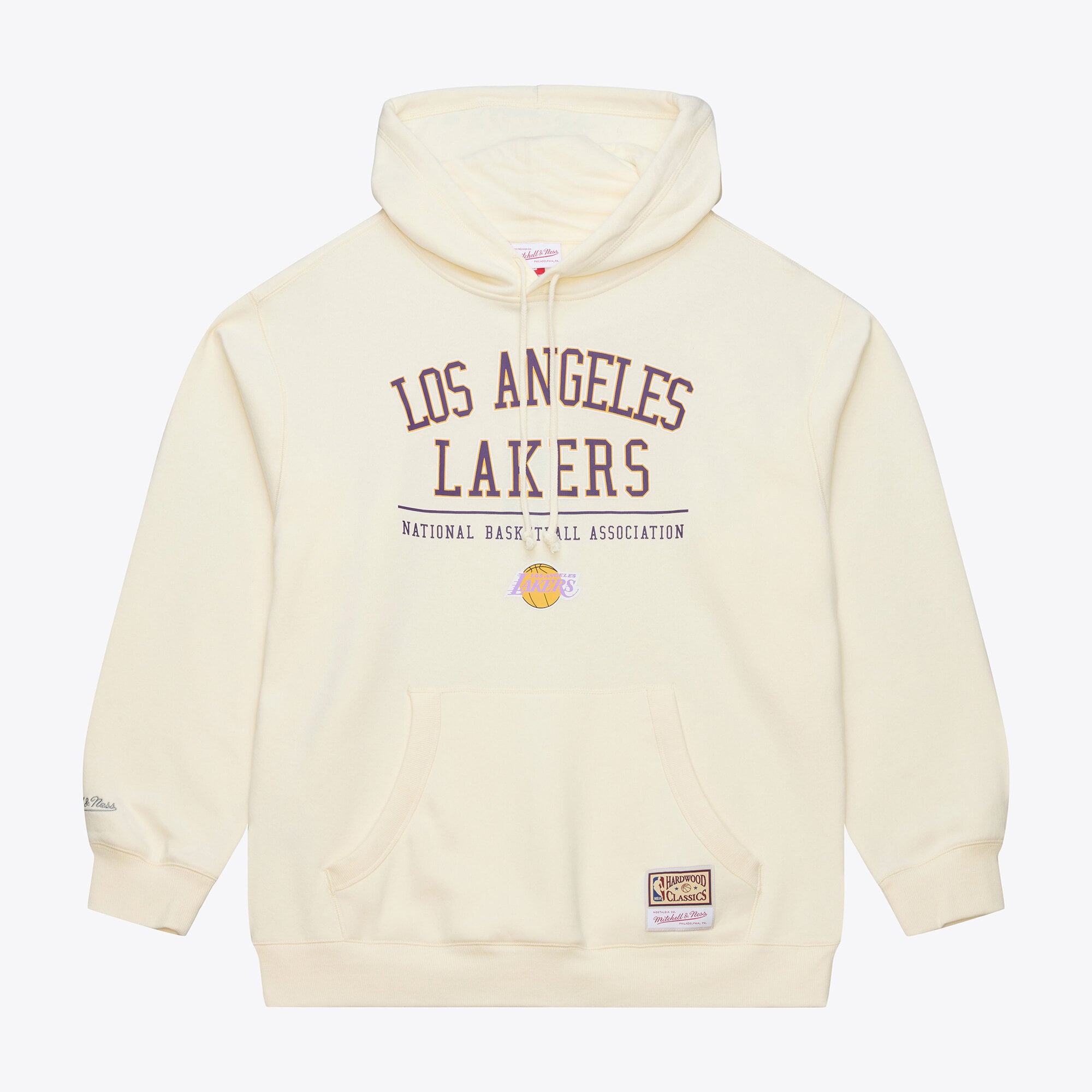 Men's Mitchell & Ness Cream Los Angeles Lakers Walk-Off Fleece Hoodie