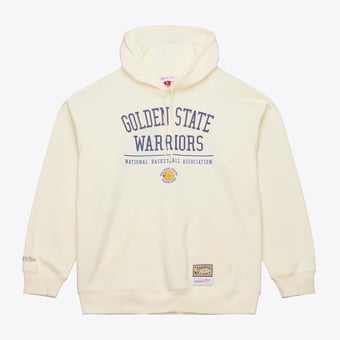 Men's Mitchell & Ness Cream Golden State Warriors Walk-Off Fleece Hoodie