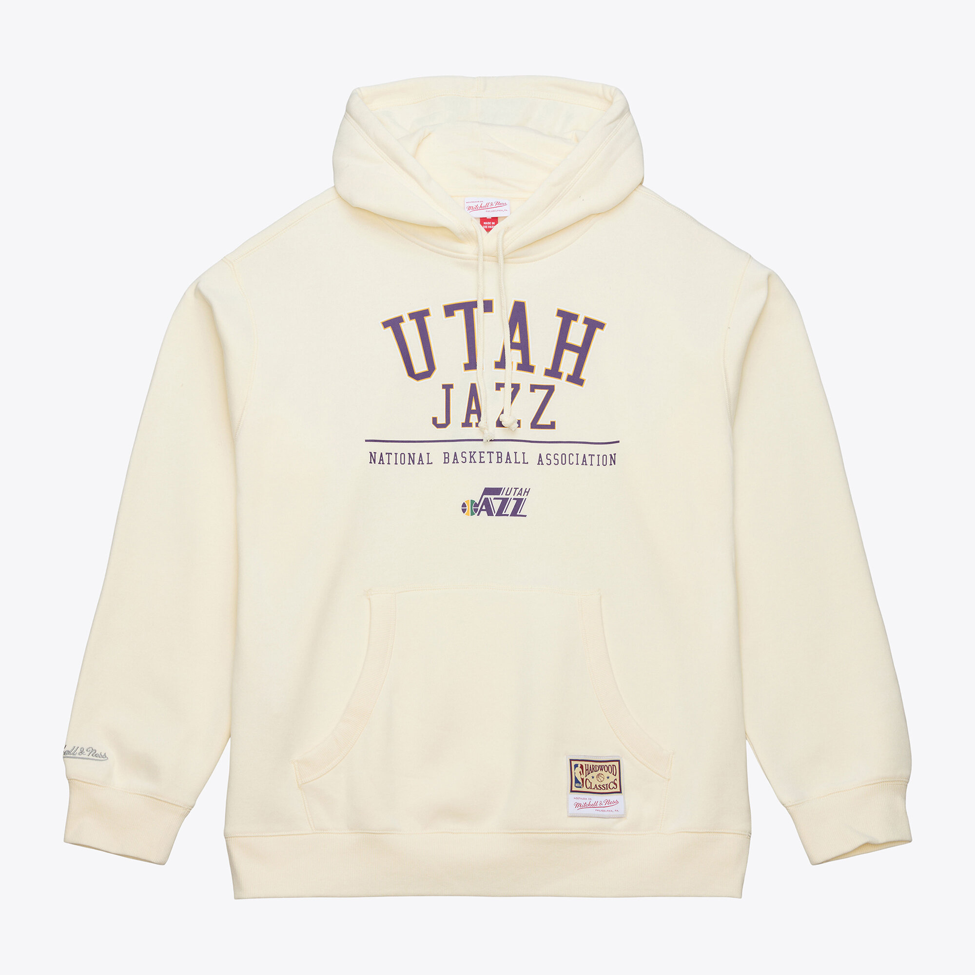 Mitchell & Ness Men's Cream Utah Jazz Walk-Off Fleece Hoodie - Cream