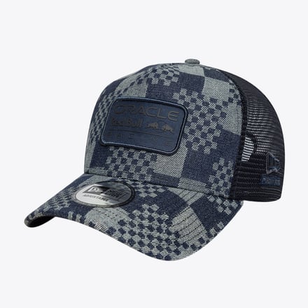 Oracle Red Bull Racing New Era Patterned Denim E-Frame Trucker Cap - Unisex