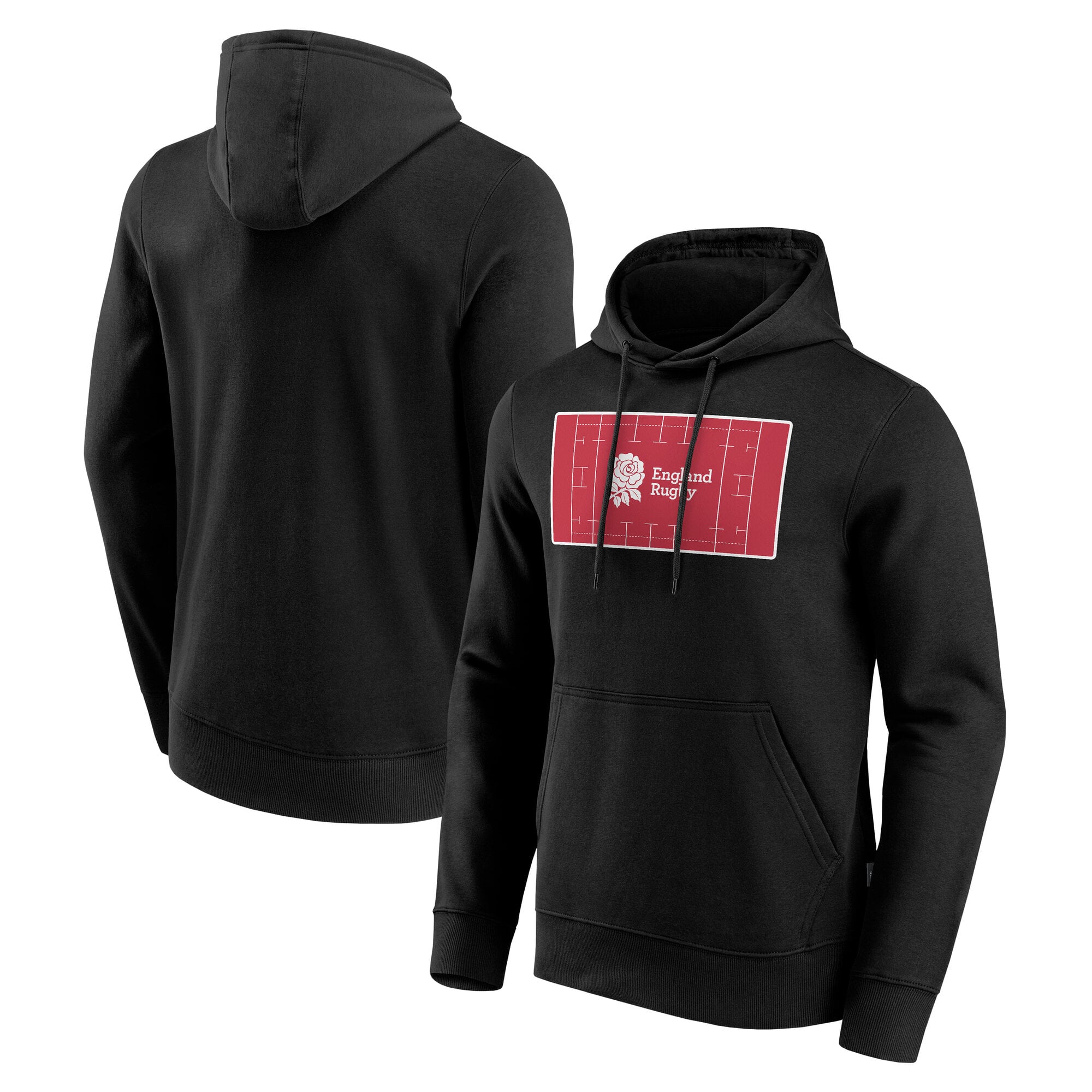Felpa con cappuccio grafica con logo England Rugby - Nera