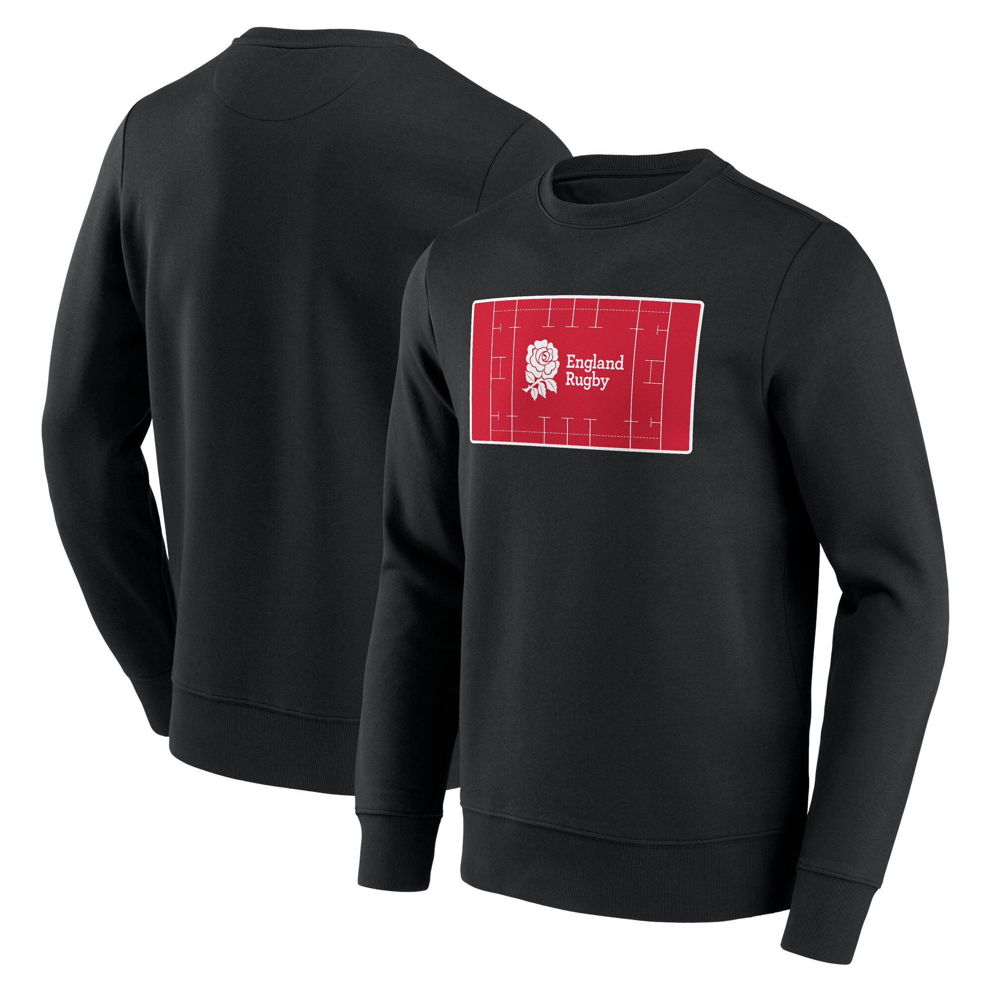 Felpa girocollo con logo grafico England Rugby - Nera