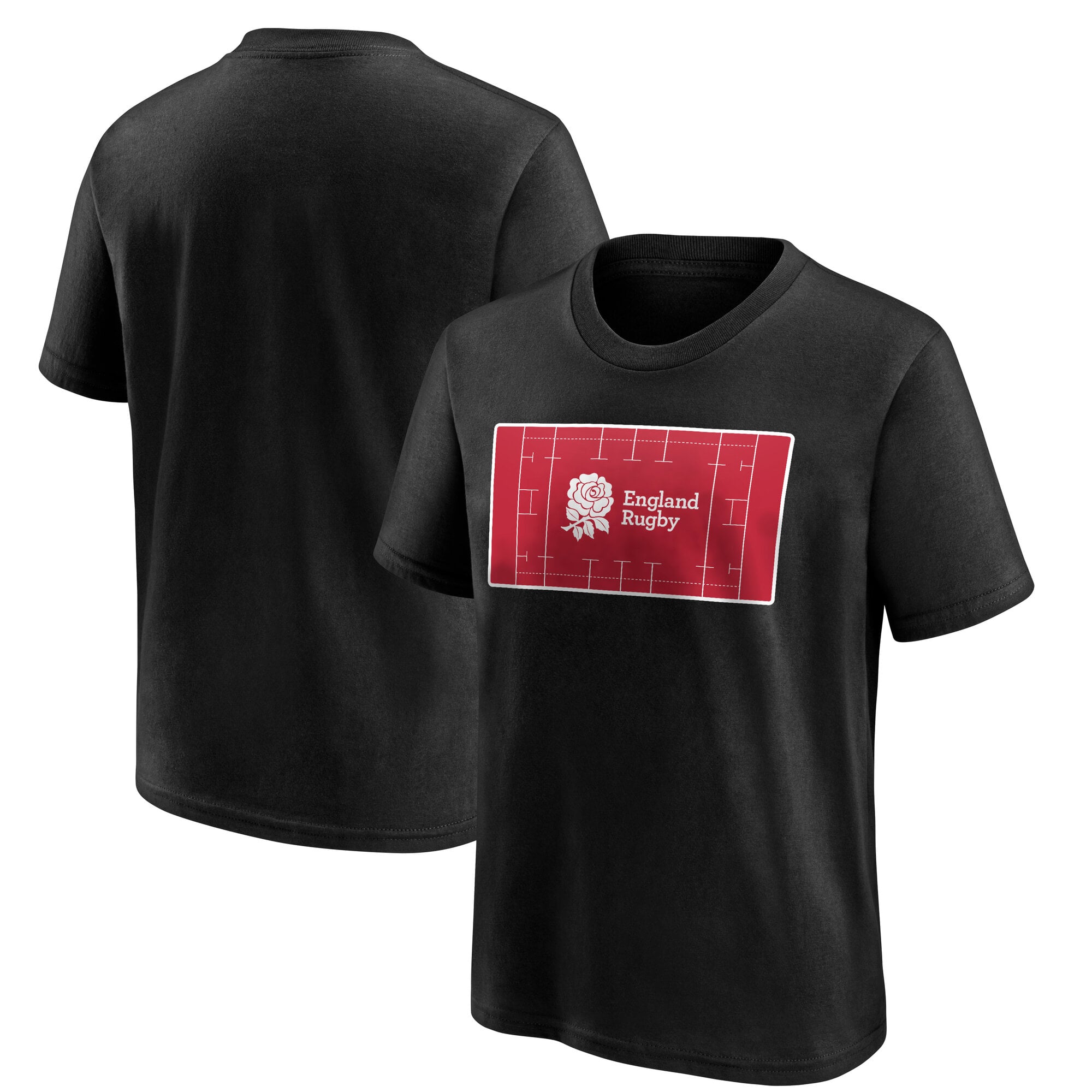 T-shirt con grafica e logo Rugby - Nera - Junior