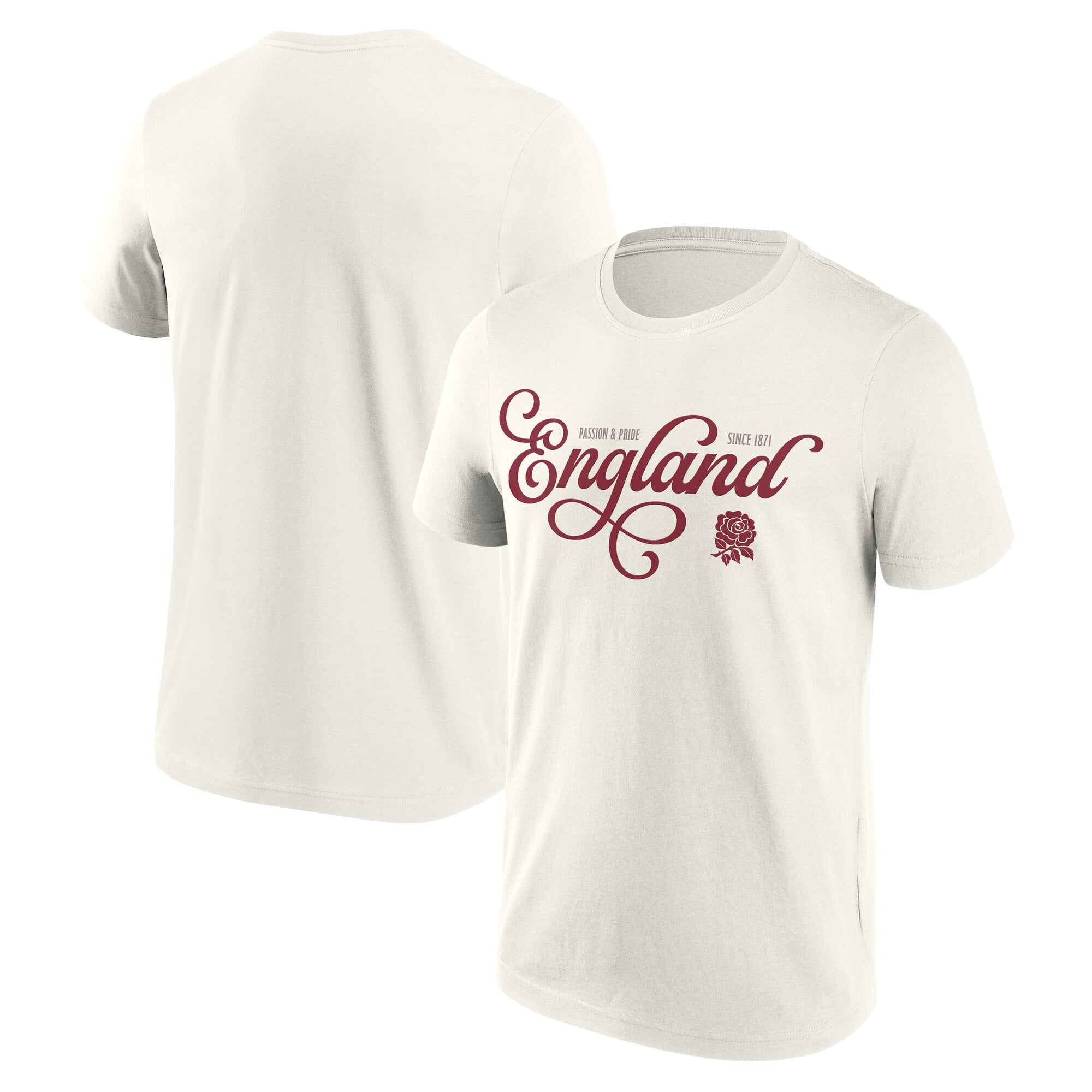 T-shirt grafica vintage England Rugby - Bianco sporco