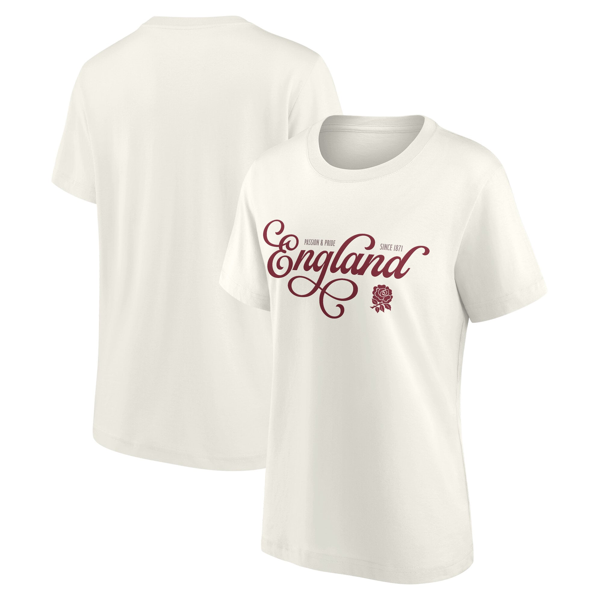 T-shirt con grafica Rugby Vintage Script - Bianco sporco - Donna