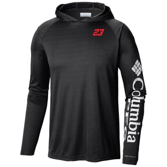 Men's Columbia Black Bubba Wallace Terminal Tackle Omni-Wick Hoodie