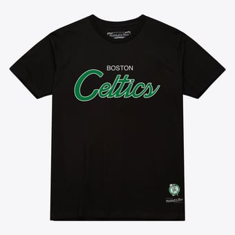 Men's Mitchell & Ness Black Boston Celtics Vintage Wordmark T-Shirt