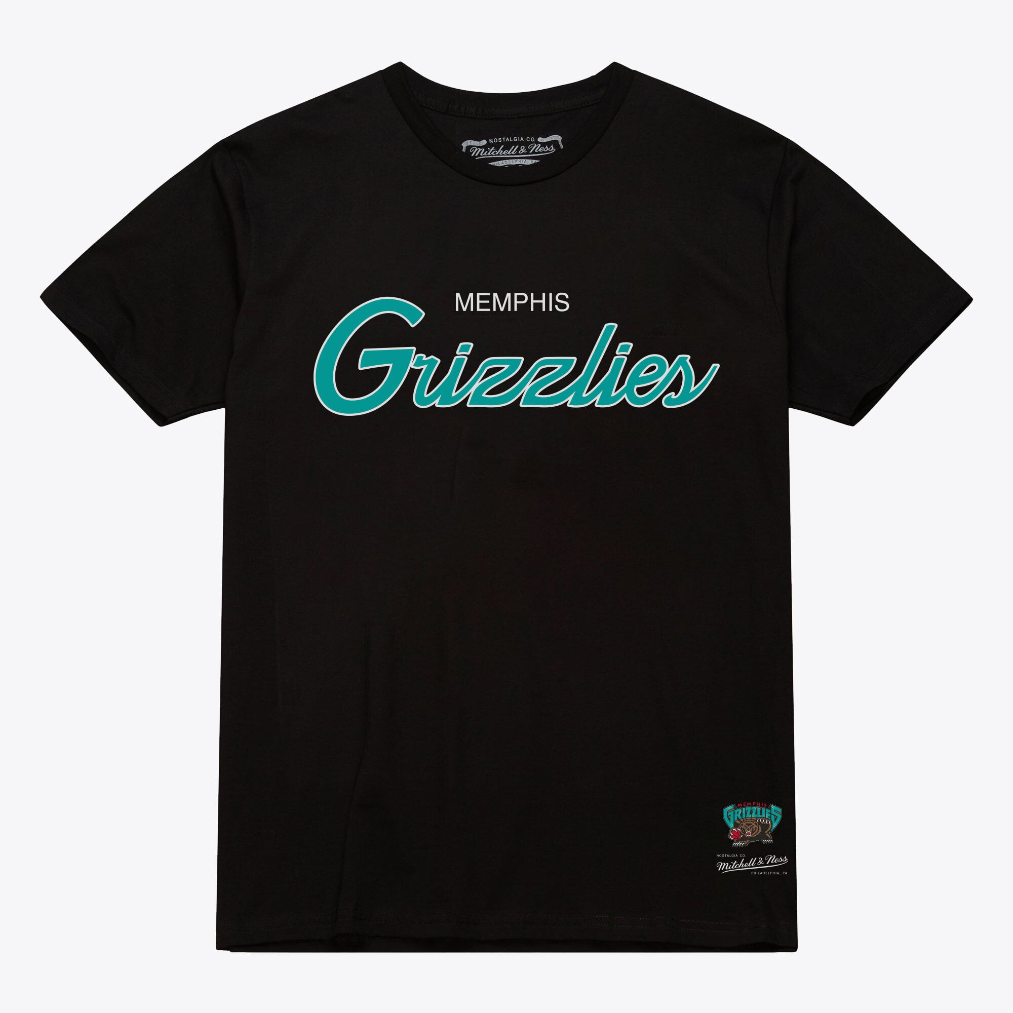 Men's Mitchell & Ness Black Memphis Grizzlies Vintage Wordmark T-Shirt