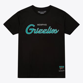 Men's Mitchell & Ness Black Memphis Grizzlies Vintage Wordmark T-Shirt