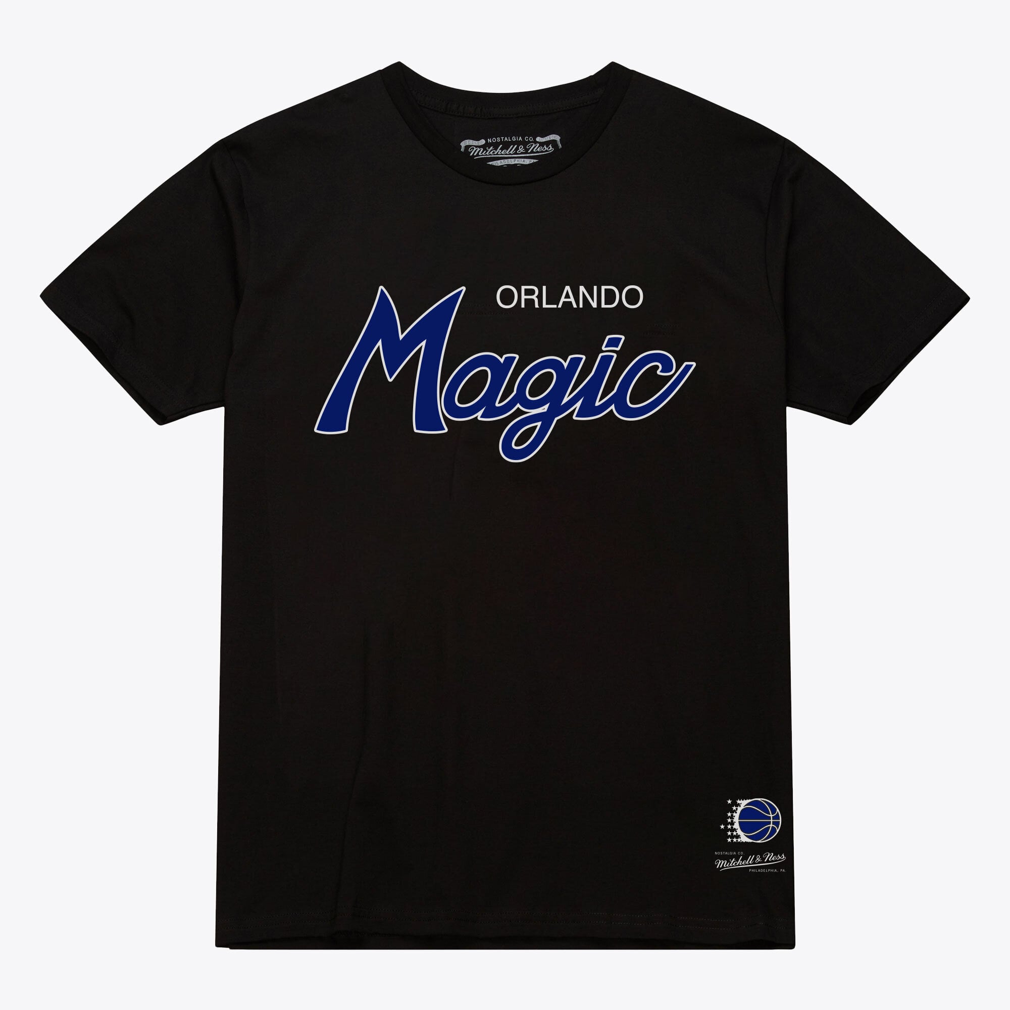 Men's Mitchell & Ness Black Orlando Magic Vintage Wordmark T-Shirt