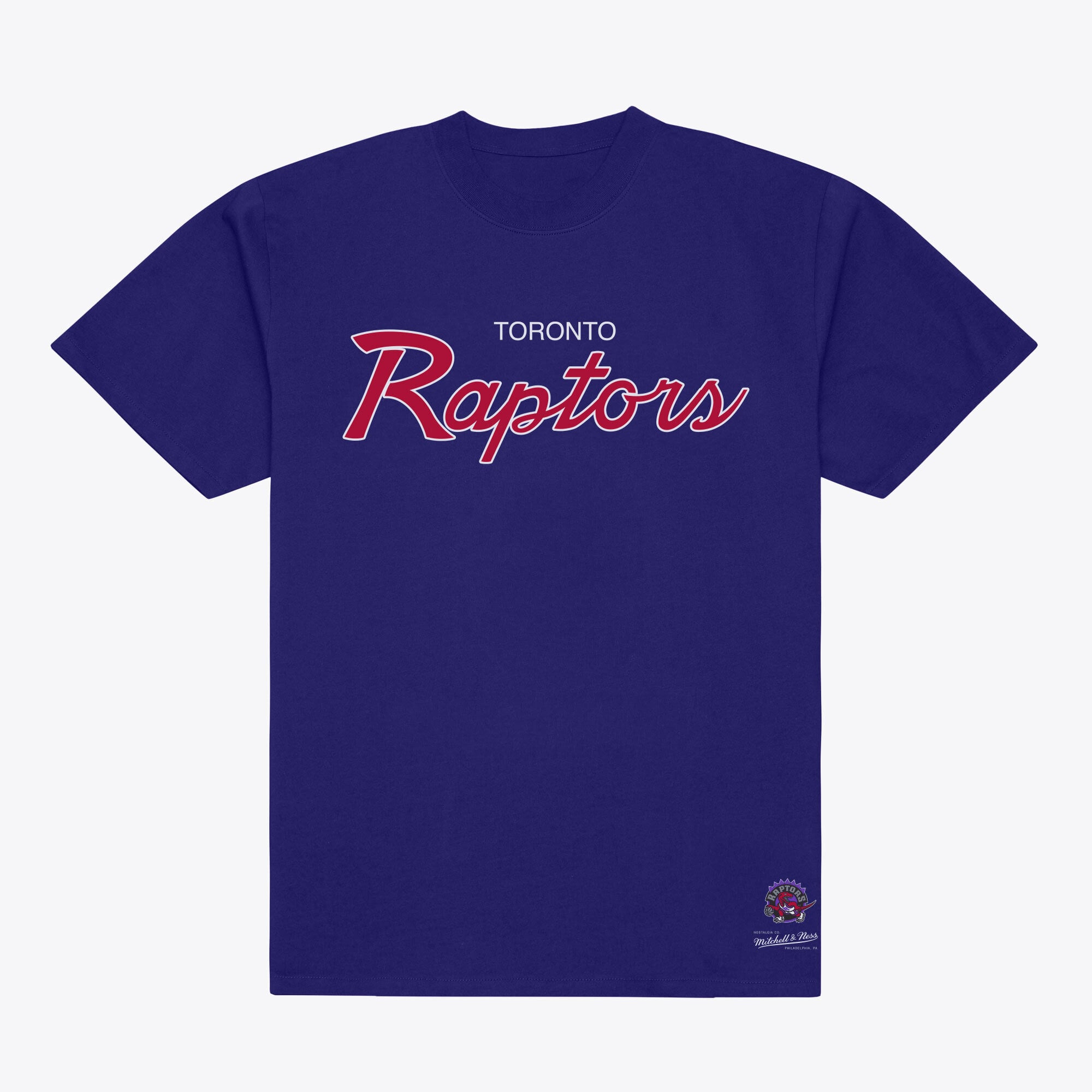 Men's Mitchell & Ness Purple Toronto Raptors Vintage Wordmark T-Shirt