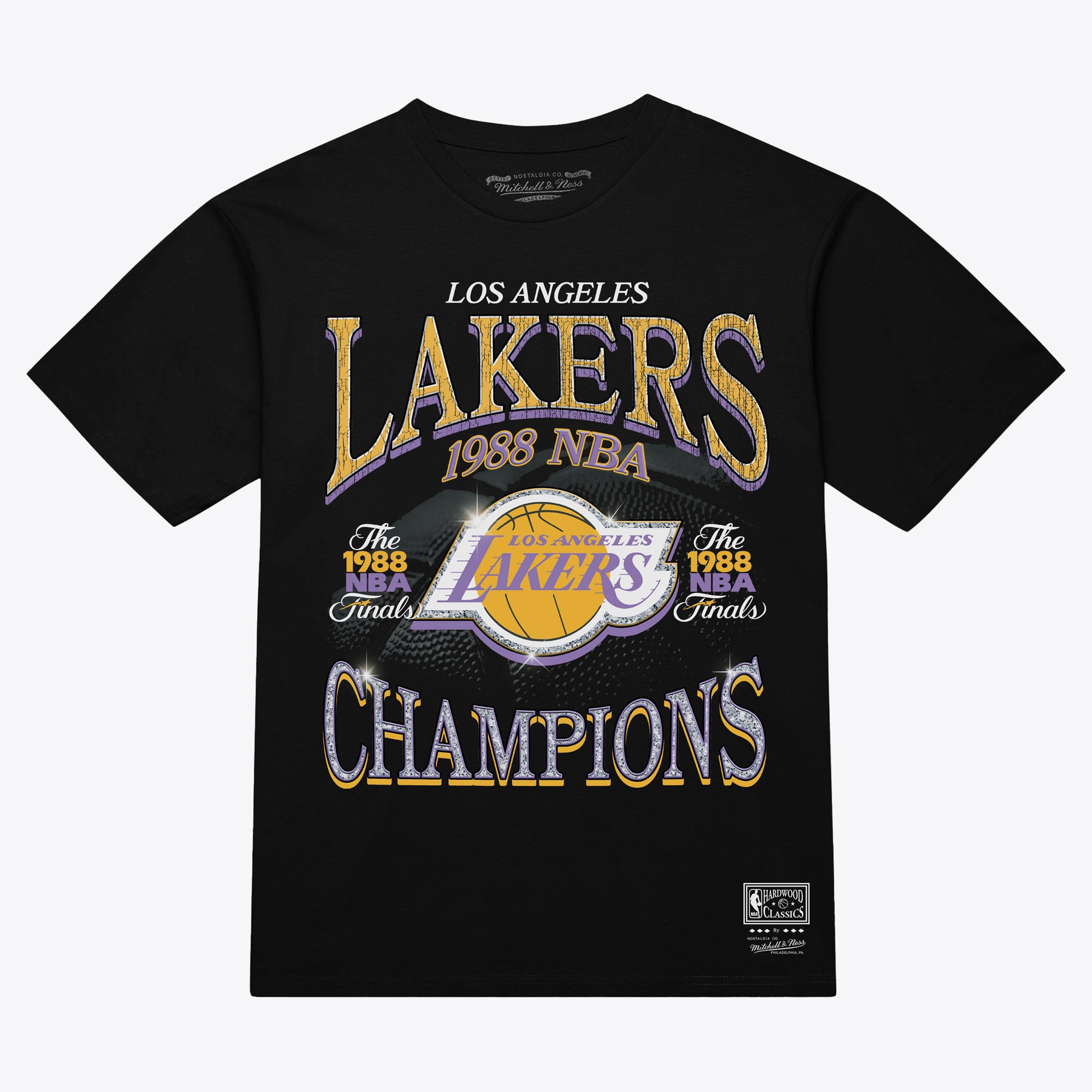 Men's Mitchell & Ness Black Los Angeles Lakers Champions Era T-Shirt