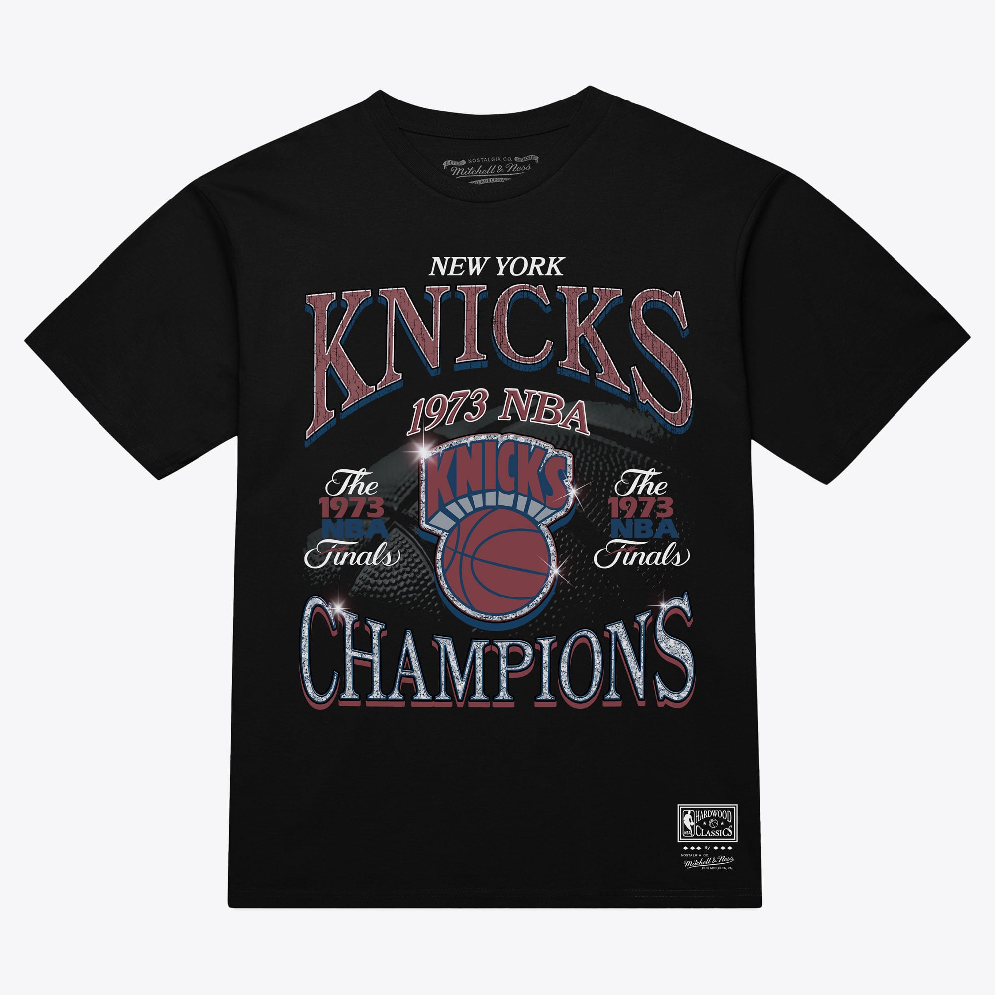 Men's Mitchell & Ness Black New York Knicks Champions Era T-Shirt