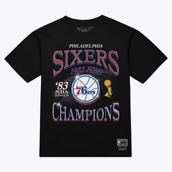 Men's Mitchell & Ness Black Philadelphia 76ers Champions Era T-Shirt