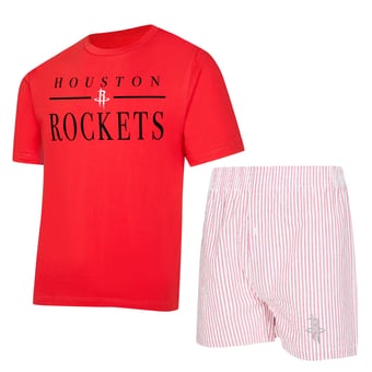 Women's Concepts Sport  Red/White Houston Rockets Copeland T-Shirt & Shorts Sleep Set