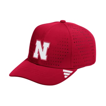 Men's adidas Scarlet Nebraska Huskers Inline Adjustable Hat