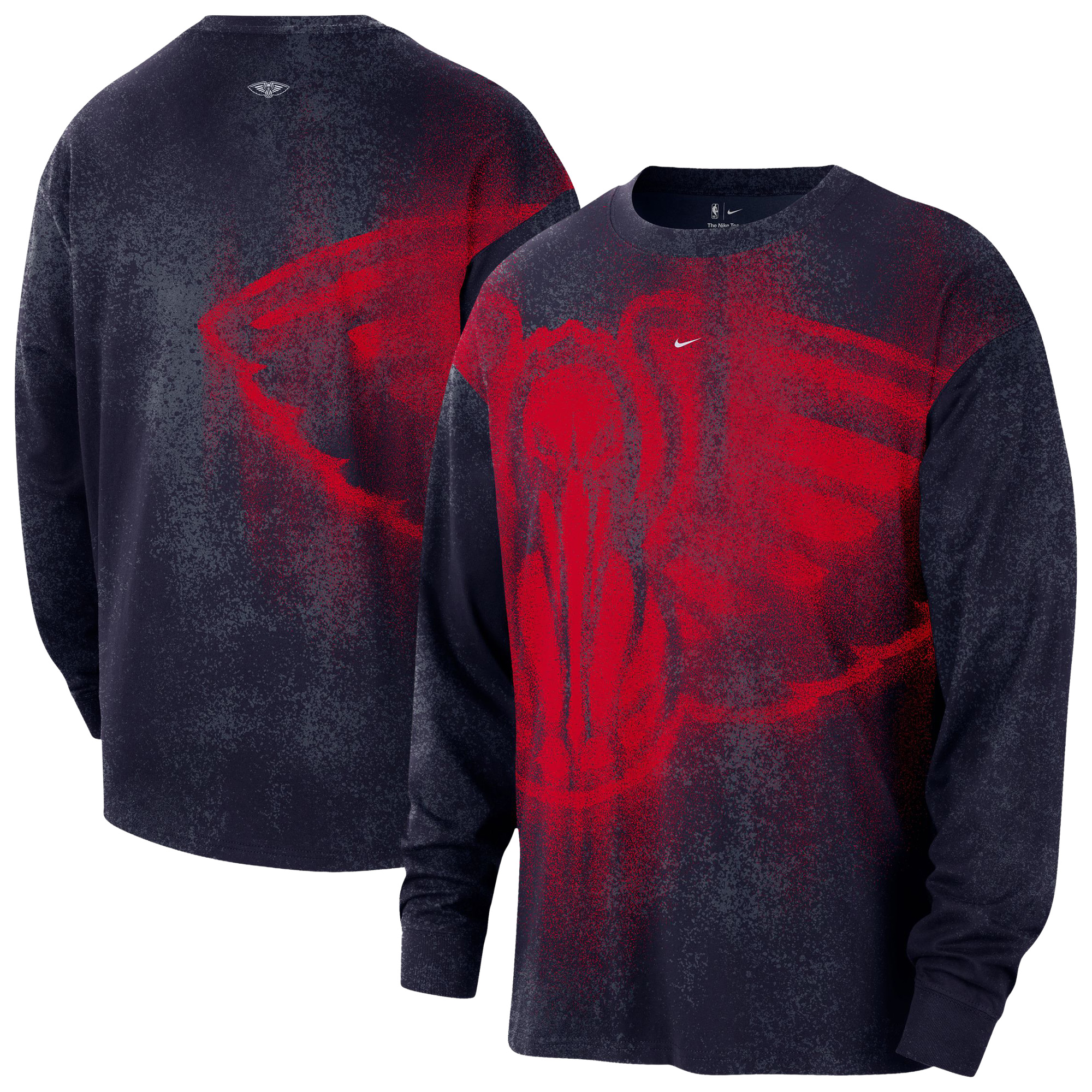 Men's Nike Navy New Orleans Pelicans 2026/27 Standard Issue Game Theater Team Anthem Long Sleeve T-Shirt