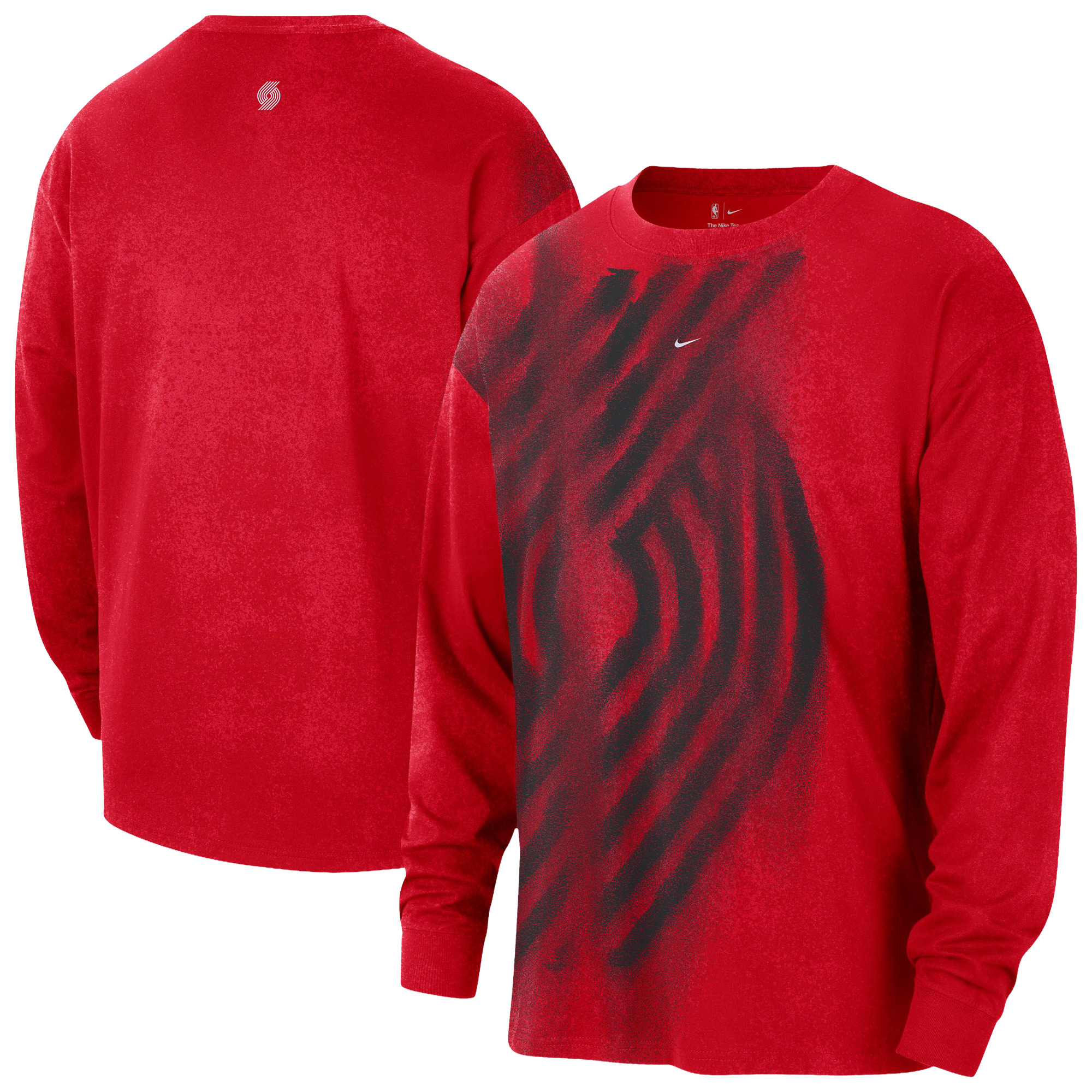 Men's Nike Red Portland Trail Blazers 2026/27 Standard Issue Game Theater Team Anthem Long Sleeve T-Shirt