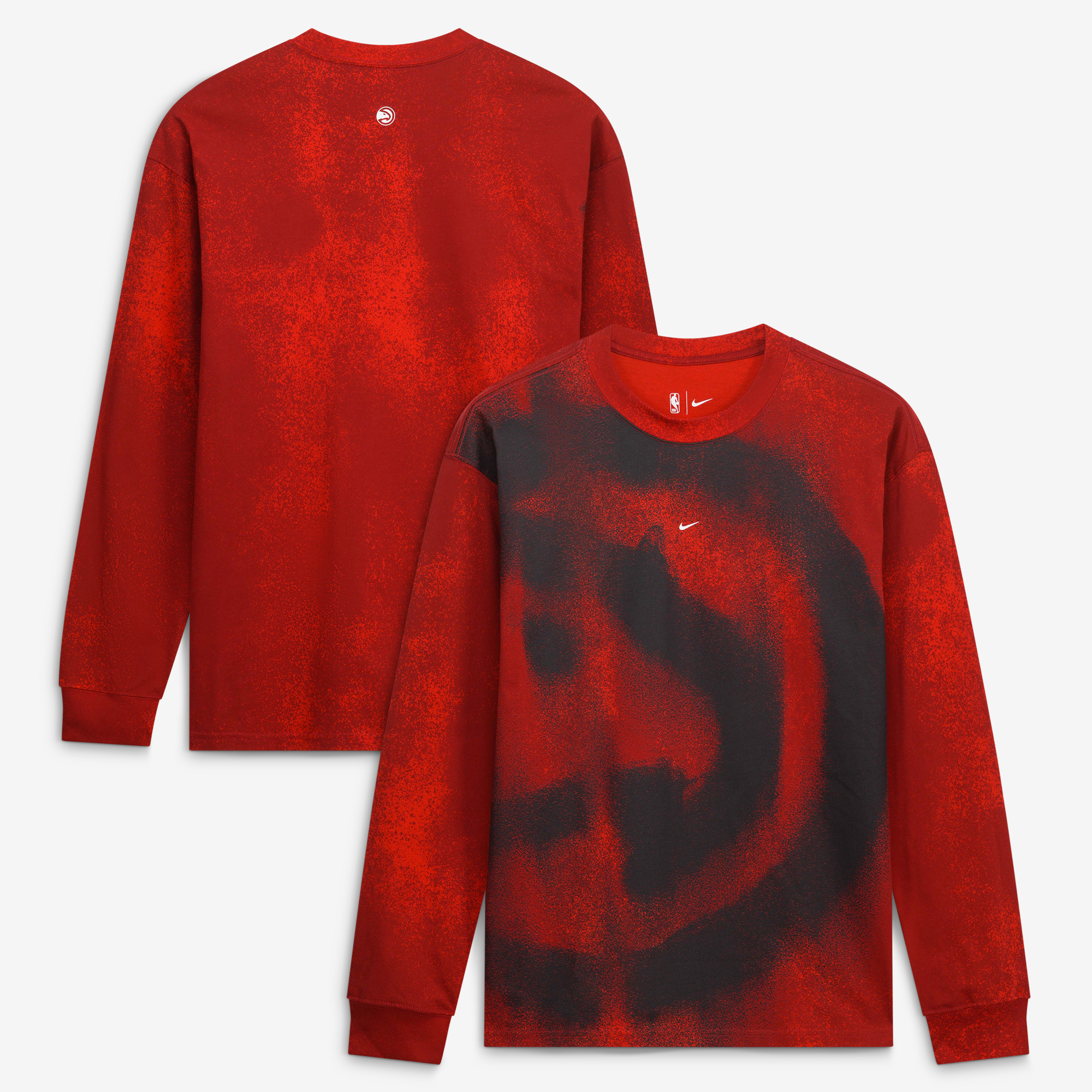 Men's Nike Red Atlanta Hawks 2026/27 Standard Issue Game Theater Team Anthem Long Sleeve T-Shirt