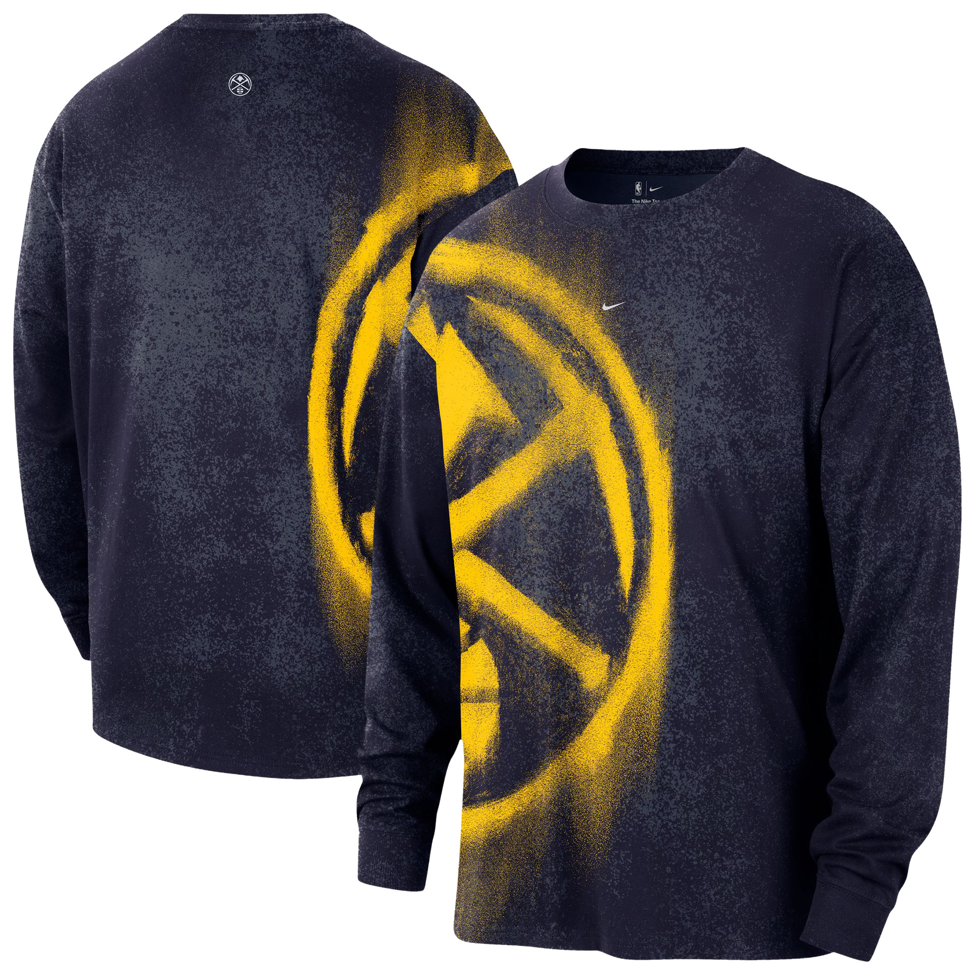 Men's Nike Navy Denver Nuggets 2026/27 Standard Issue Game Theater Team Anthem Long Sleeve T-Shirt