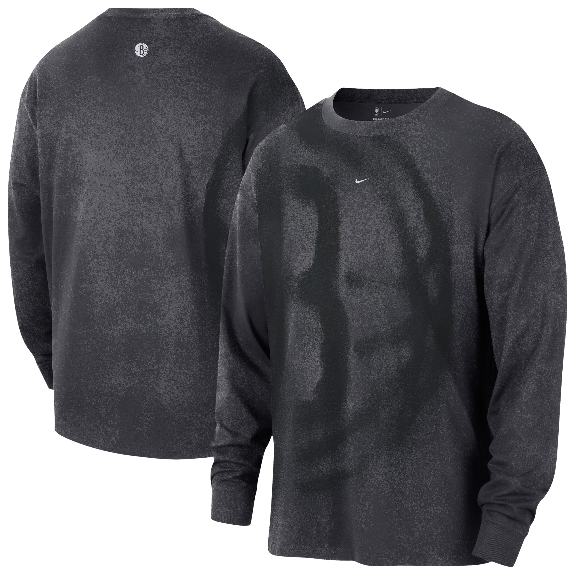 Men's Nike Gray Brooklyn Nets 2026/27 Standard Issue Game Theater Team Anthem Long Sleeve T-Shirt