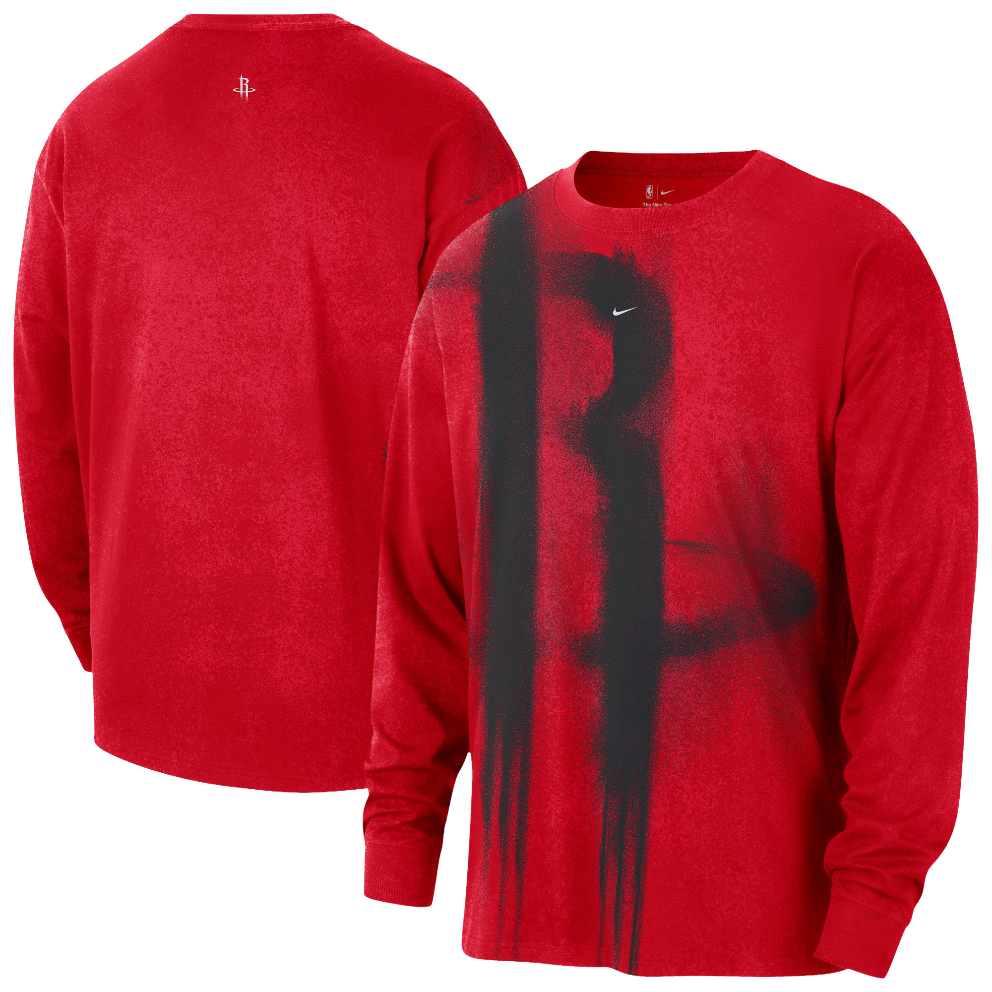 Men's Nike Red Houston Rockets 2026/27 Standard Issue Game Theater Team Anthem Long Sleeve T-Shirt