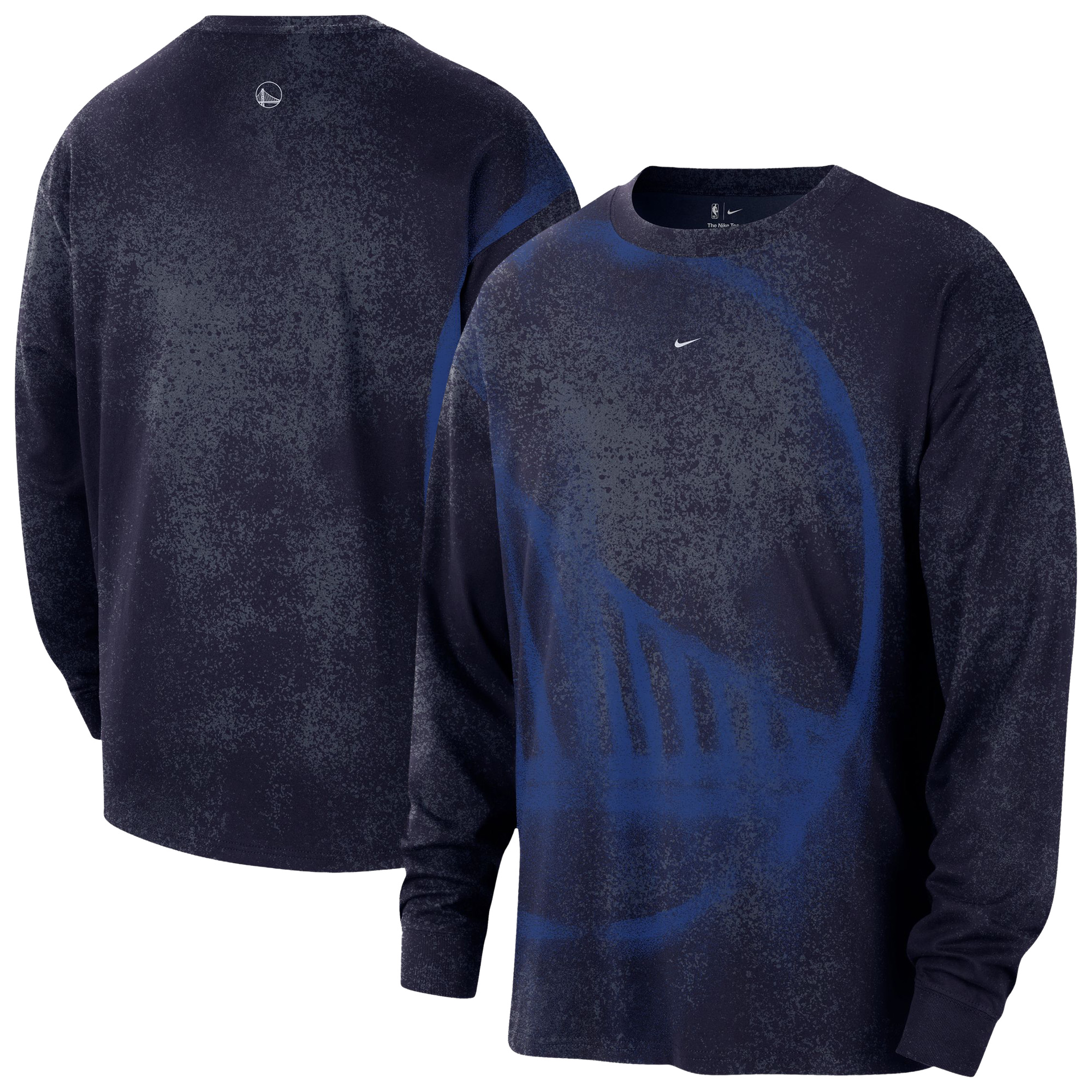 Men's Nike Navy Golden State Warriors 2026/27 Standard Issue Game Theater Team Anthem Long Sleeve T-Shirt