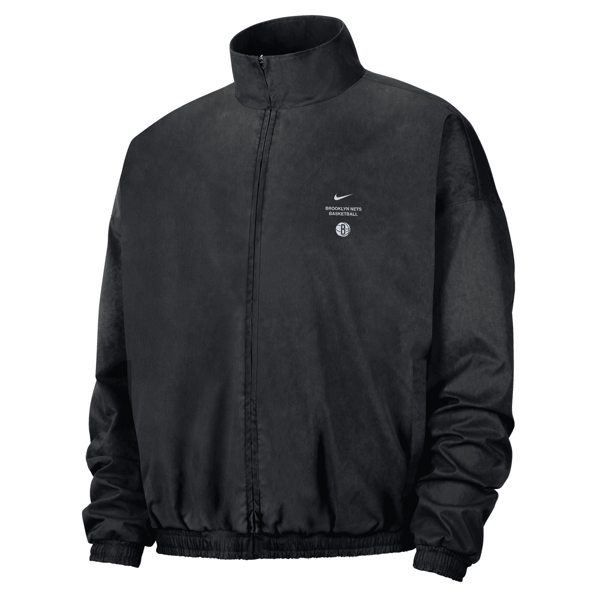 Men's Nike Black Brooklyn Nets 2026/27 Standard Issue On-Court Game Theater Calm Full-Zip Jacket